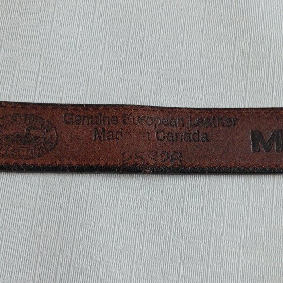 NORTHERN REFLECTIONS DENIM HEART LEATHER BELT Women's Size Medium Made i… - Picture 5 of 7